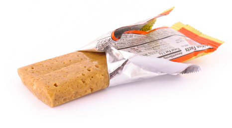 Unwrapped nutrition bar